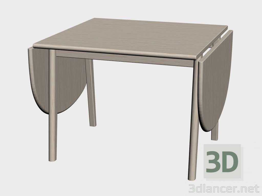 3d model Dining table (ch002, edges lowered) - preview