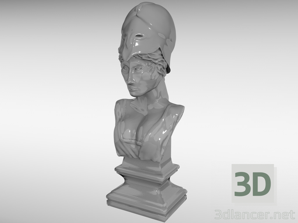 Büste der Göttin Athene 3D-Modell kaufen - Rendern