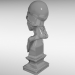 modello 3D di busto della dea Atena comprare - rendering