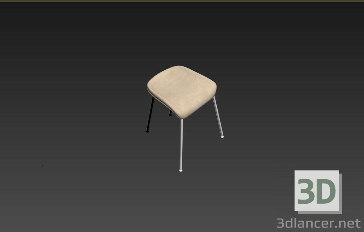 3d Kitchen stool model buy - render