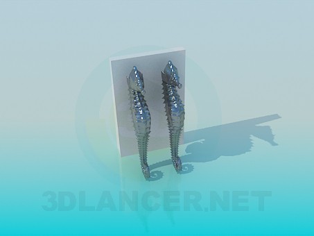3 डी मॉडल स्मारिका seahorse - पूर्वावलोकन