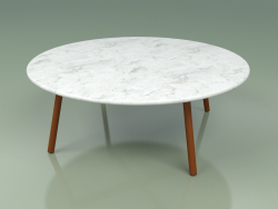 Tavolino 012 (Metallo Ruggine, Marmo Carrara)