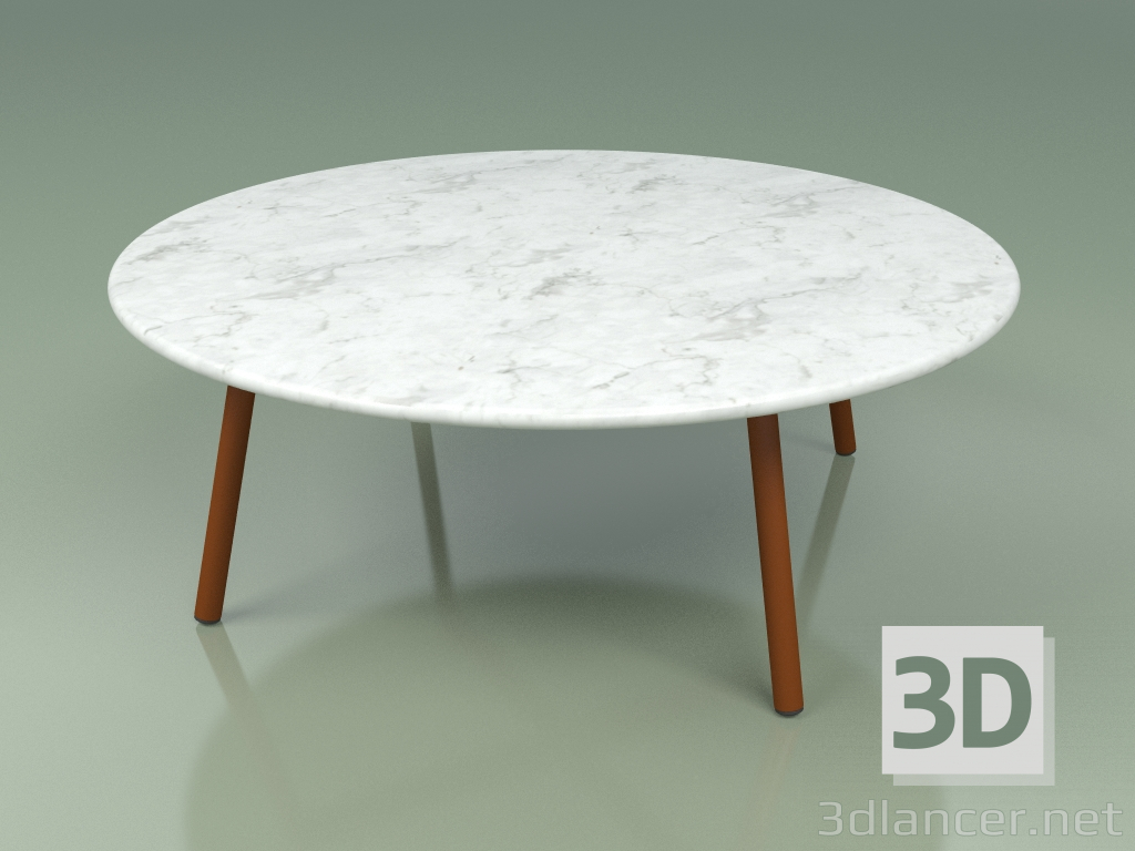 3d model Coffee table 012 (Metal Rust, Carrara Marble) - preview