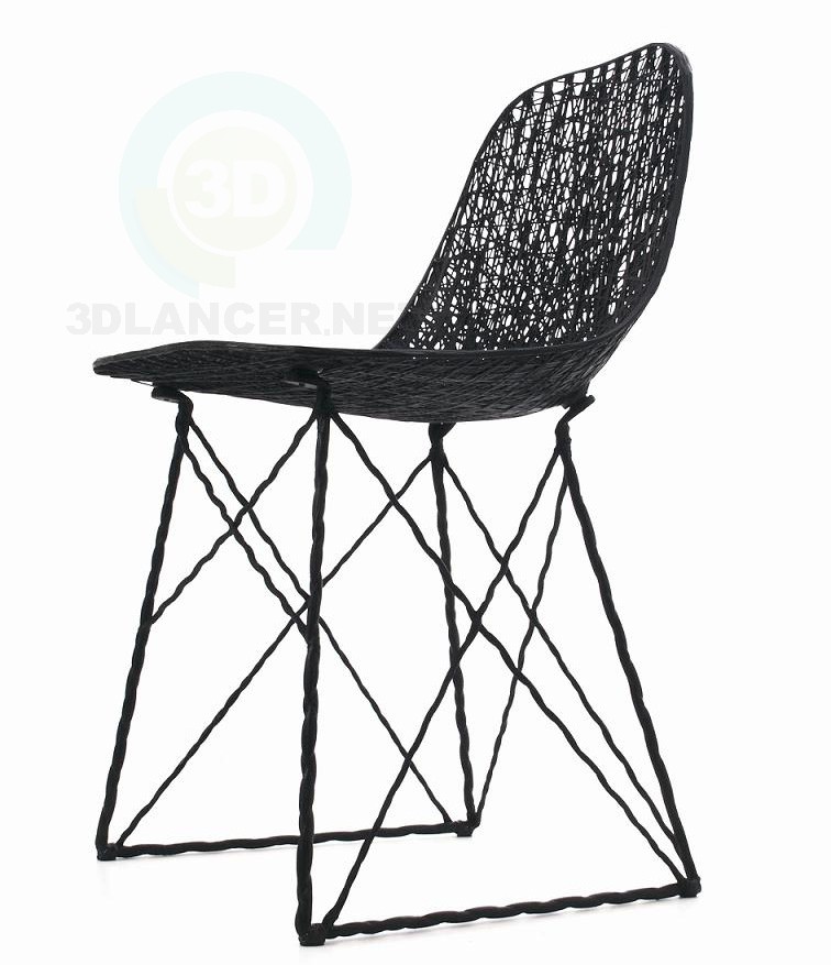 3d model silla carbono - vista previa
