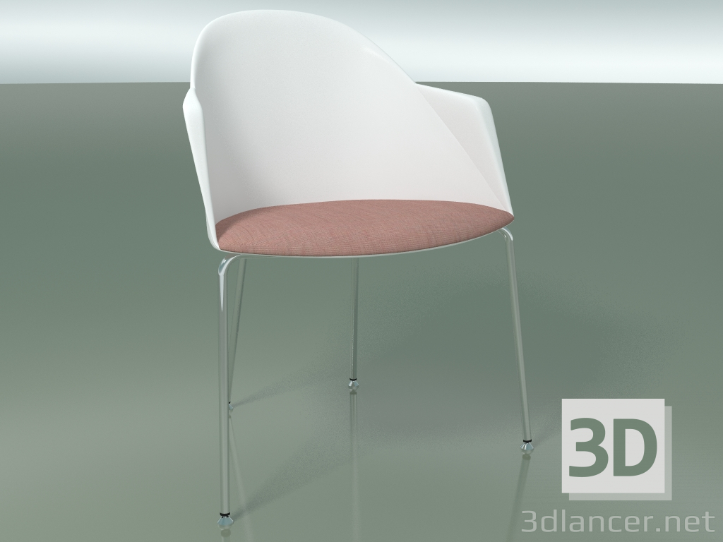 modello 3D Sedia 2221 (4 gambe, CRO, con cuscino, polipropilene PC00001) - anteprima