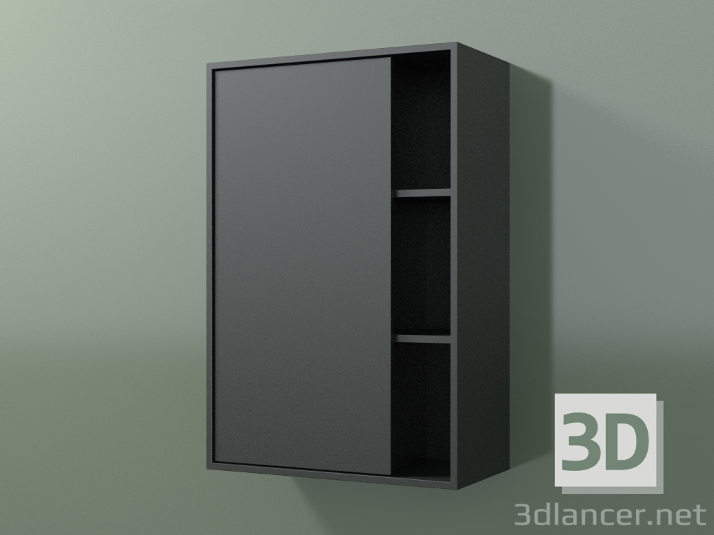 3d модель Настінна шафа з 1 лівій дверцятами (8CUCBCD01, Deep Nocturne C38, L 48, P 24, H 72 cm) – превью