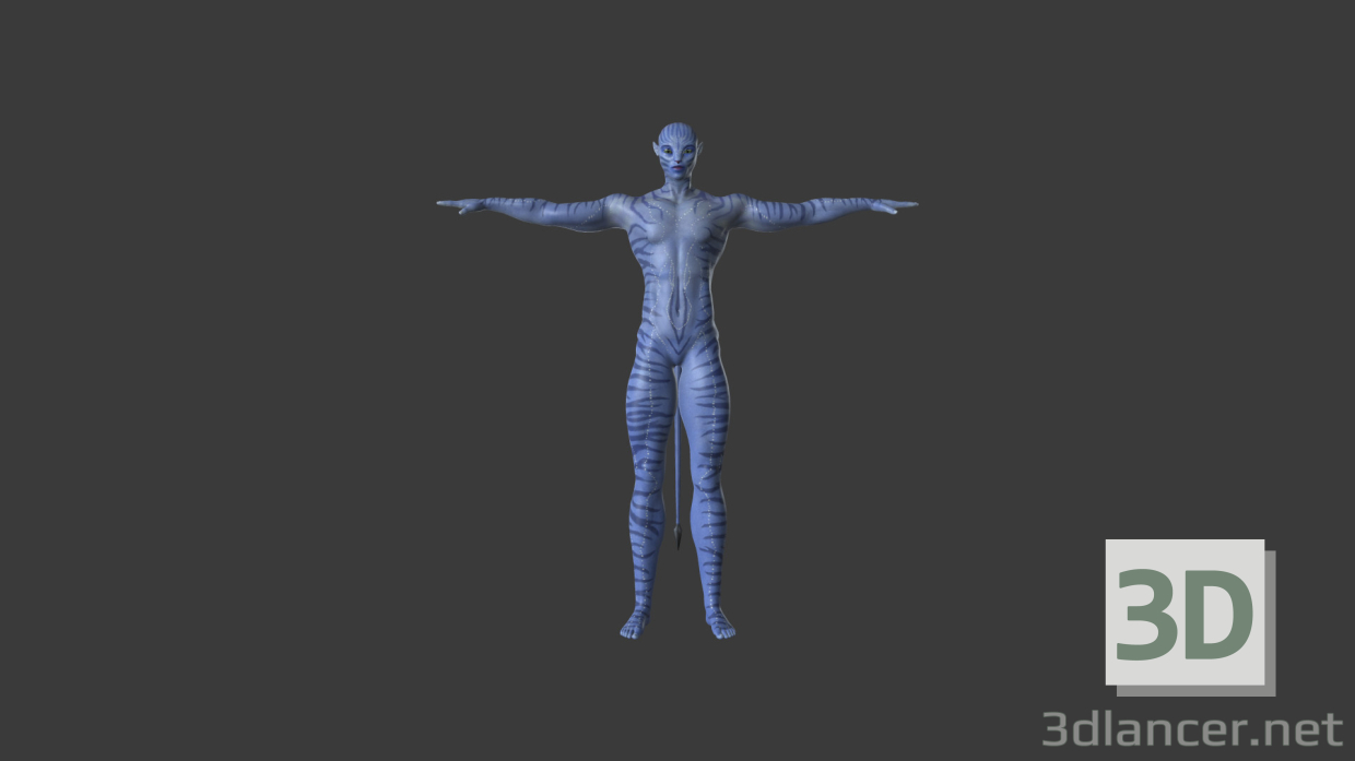 modello 3D di AVTR001 Avatar truccato comprare - rendering