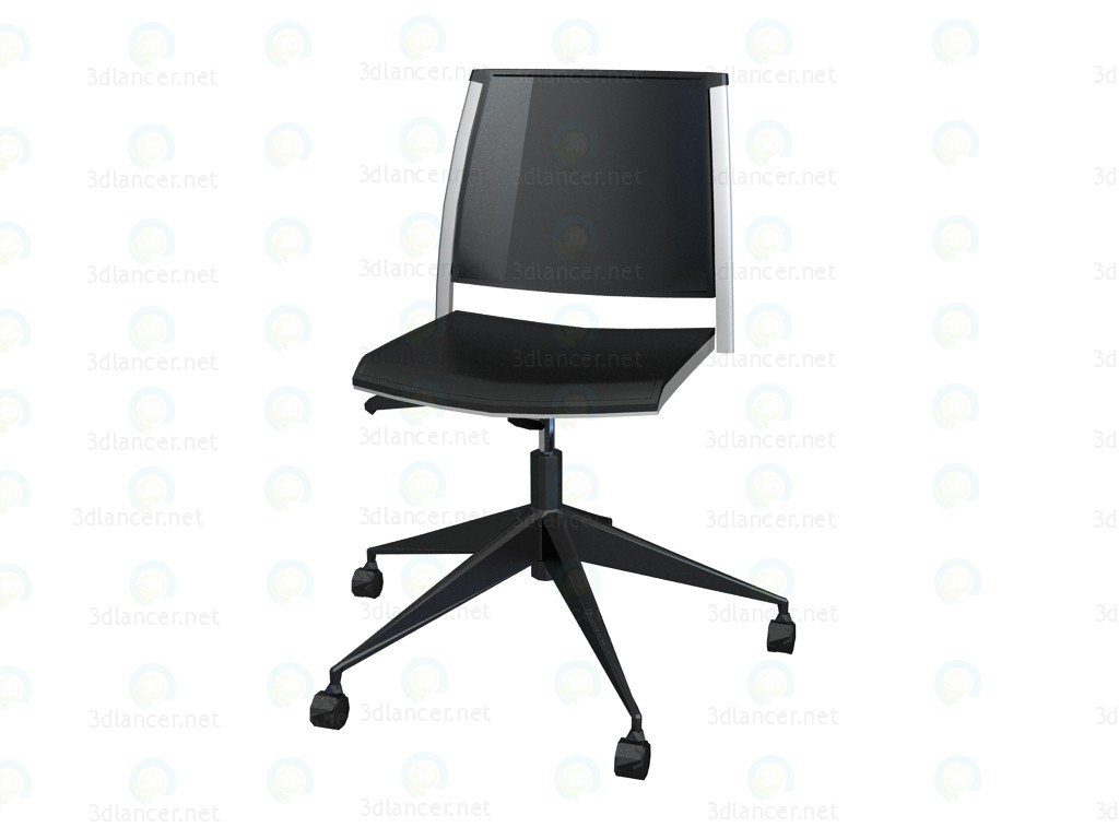 modèle 3D Chaise de bureau sans accoudoir, polipro - preview