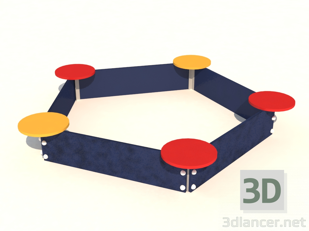 3D Modell Kinderspielsandkasten (5319) - Vorschau