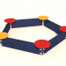 3D Modell Kinderspielsandkasten (5319) - Vorschau