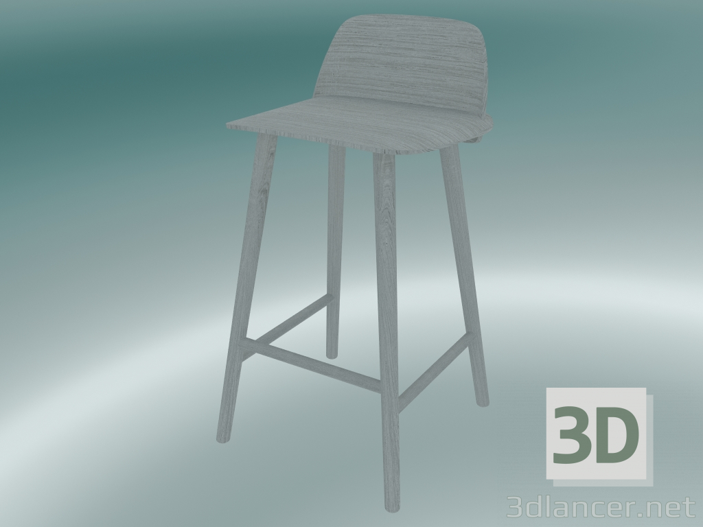 3D Modell Barhocker Nerd (65 cm, Grau) - Vorschau