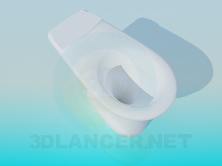 3 डी मॉडल शौचालय सादा - पूर्वावलोकन