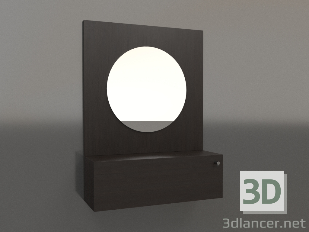 3D modeli Ayna ZL 15 (602x200x800, ahşap kahverengi koyu) - önizleme
