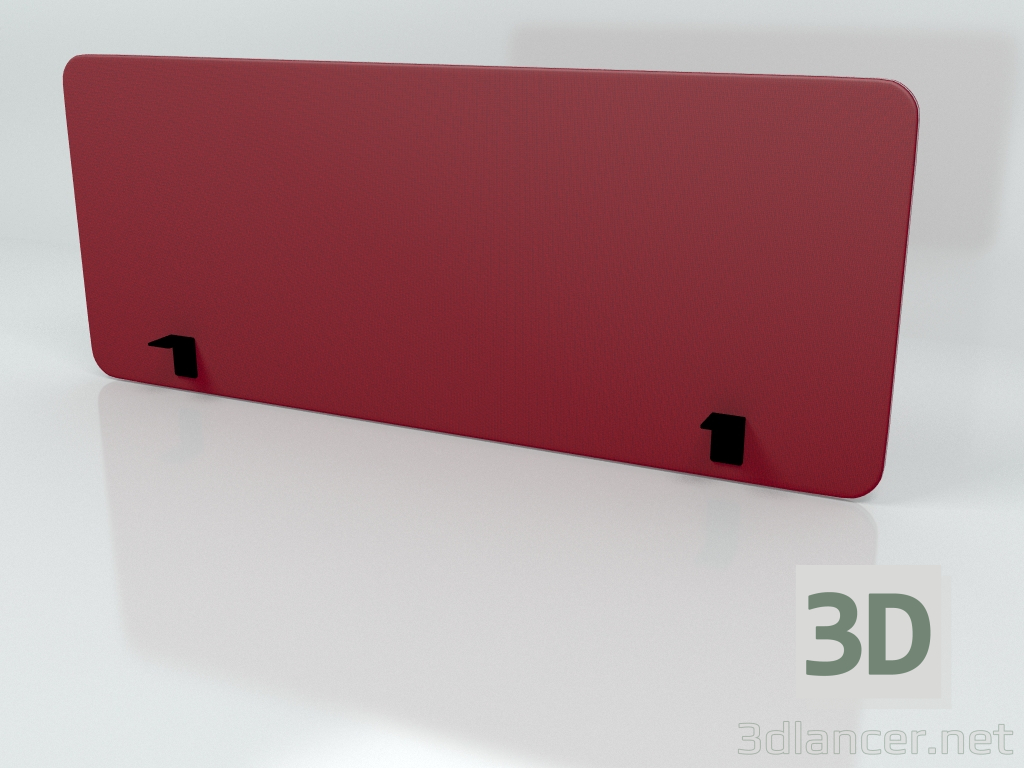 modello 3D Schermo acustico Desk Bench Side Twin ZUT51 (1600x650) - anteprima