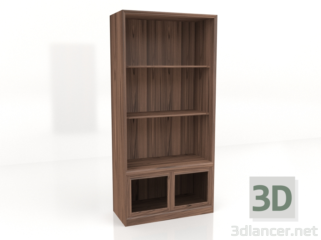 3D Modell Bücherregal 100x46x210 - Vorschau
