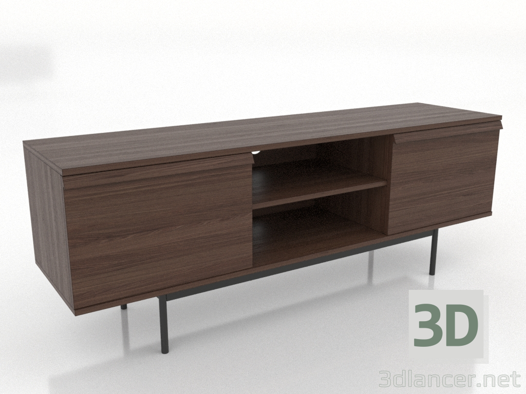 3d model Armario OPEN 2 1500 mm (nogal oscuro) - vista previa 3d model Armario OPEN 2 1500 mm (nogal oscuro) - vista previa