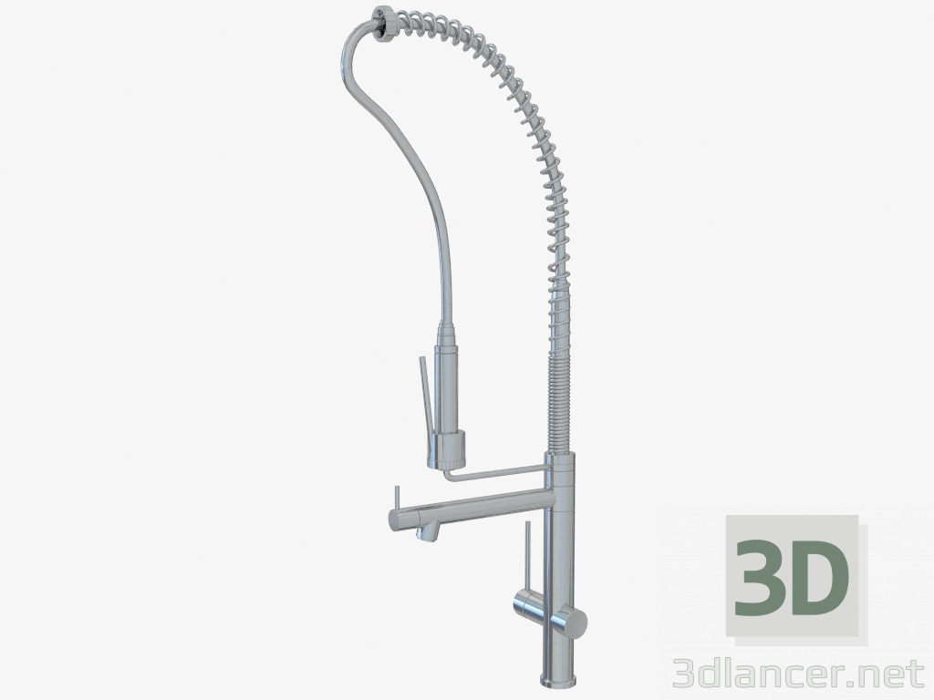 Modelo 3d Misturador para lavatório com mangueira (00903) - preview