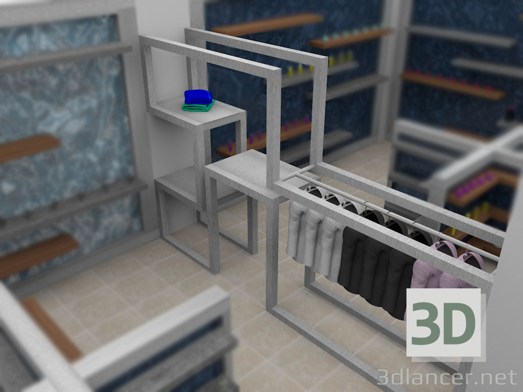 3d model closet - preview