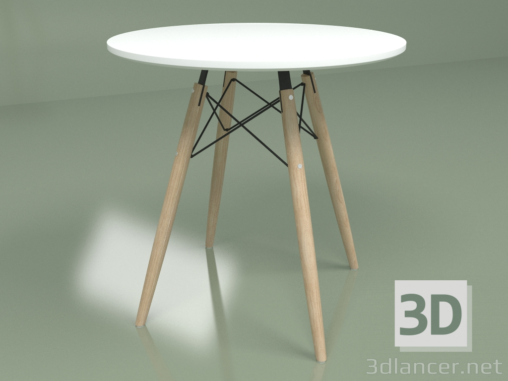 3 डी मॉडल खाने की मेज एफिल व्यास 70 (सफेद) - पूर्वावलोकन