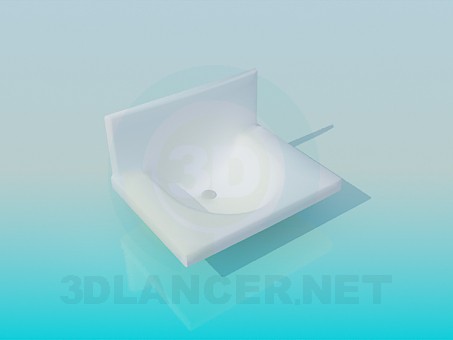 3D Modell Waschbecken mit senkrechter Strich - Vorschau