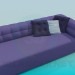 3d model A set of upholstered furniture with table - preview