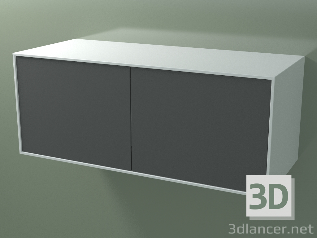 modèle 3D Boîte double (8AUEBB03, Glacier White C01, HPL P05, L 120, P 50, H 48 cm) - preview