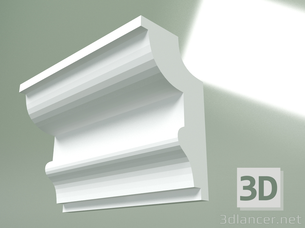 3D modeli Alçı korniş (tavan kaidesi) KT333 - önizleme