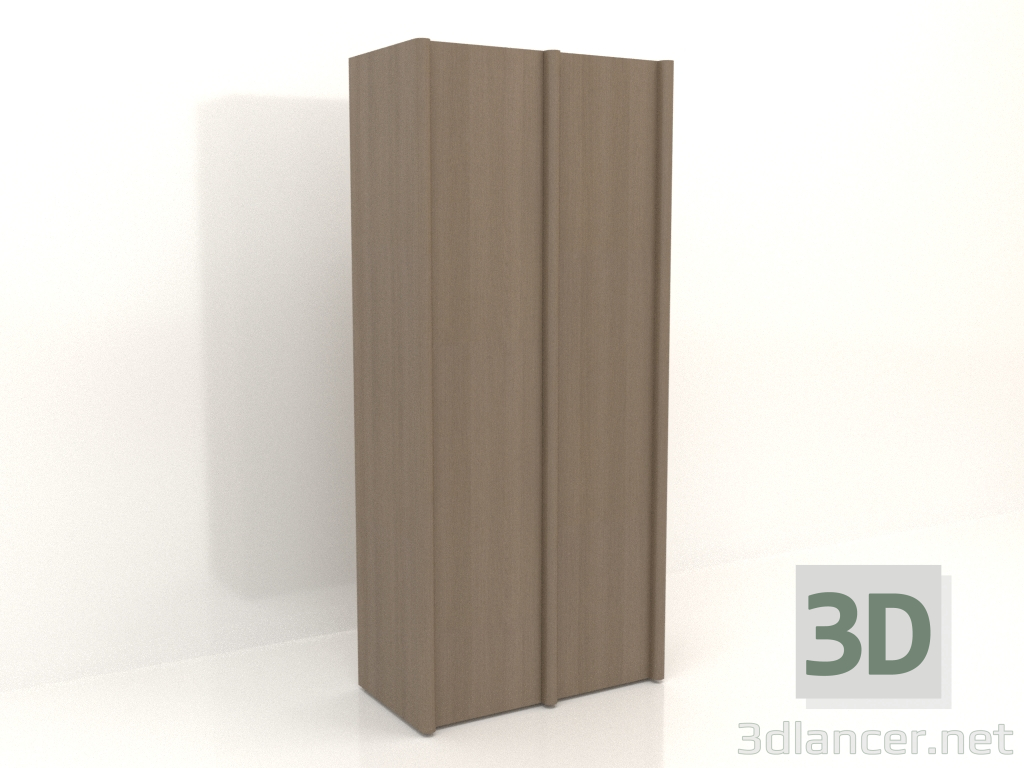 3d model Wardrobe MW 05 wood (1260x667x2818, wood grey) - preview