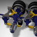 3D Modell Hinterachsen und Antriebsstrang LKW - Vorschau
