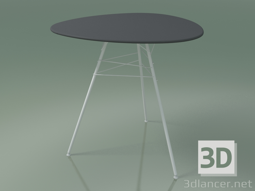 3D modeli Üçgen çalışma tablası 1812 olan sokak masası (H 74 - D 79 cm, HPL, V12) - önizleme