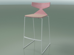 Stackable Bar Stool 3713 (with cushion, Pink, V12)