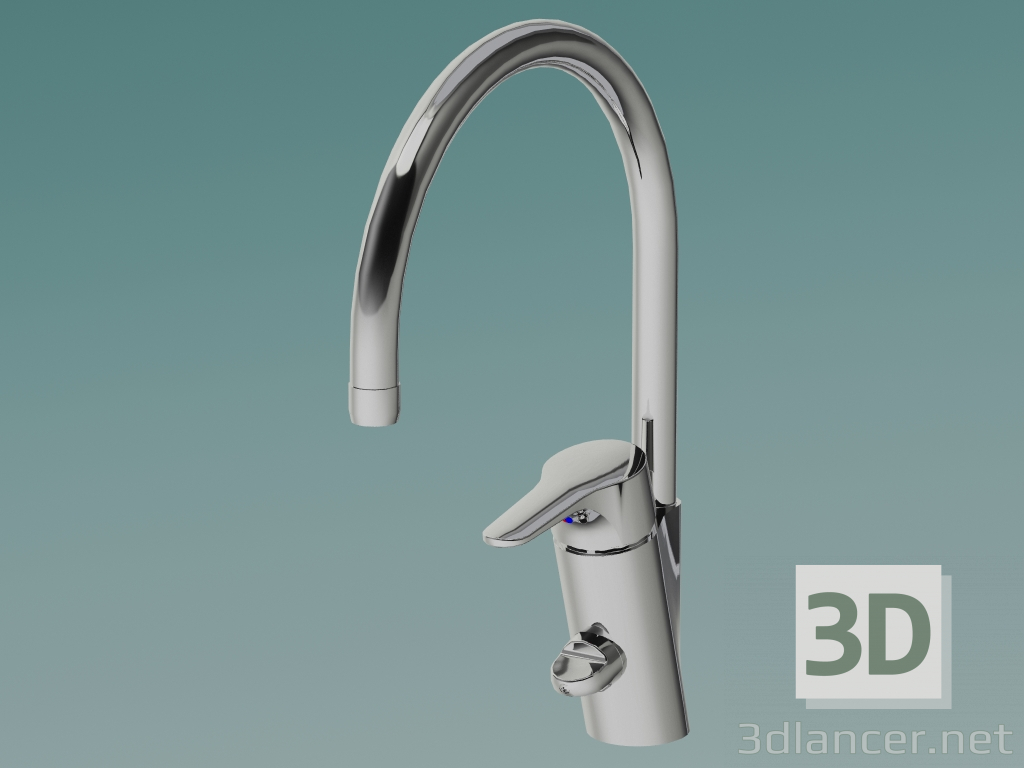 modello 3D Rubinetto da cucina Nautic con rubinetto alto (GB41204096) - anteprima