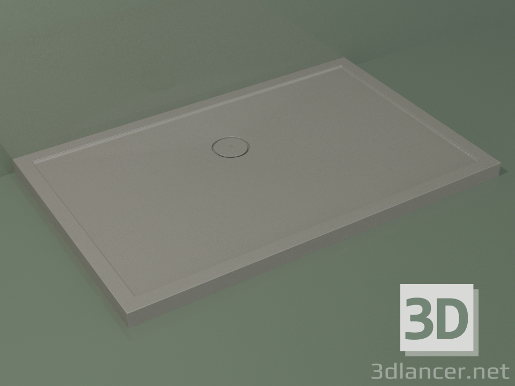 modello 3D Piatto doccia Medio (30UM0132, Clay C37, 140x90 cm) - anteprima