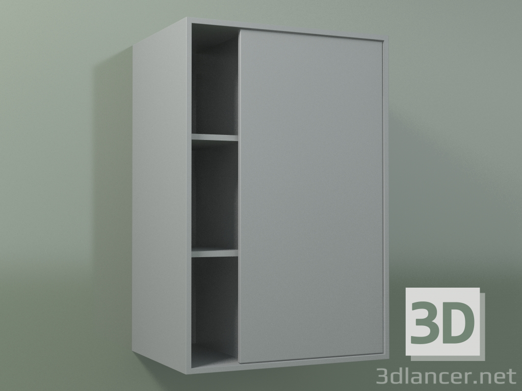 3 डी मॉडल 1 दाहिने दरवाजे के साथ दीवार कैबिनेट (8CUCBDD01, सिल्वर ग्रे C35, L 48, P 36, H 72 सेमी) - पूर्वावलोकन