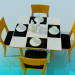 modèle 3D Table de thé servi - preview