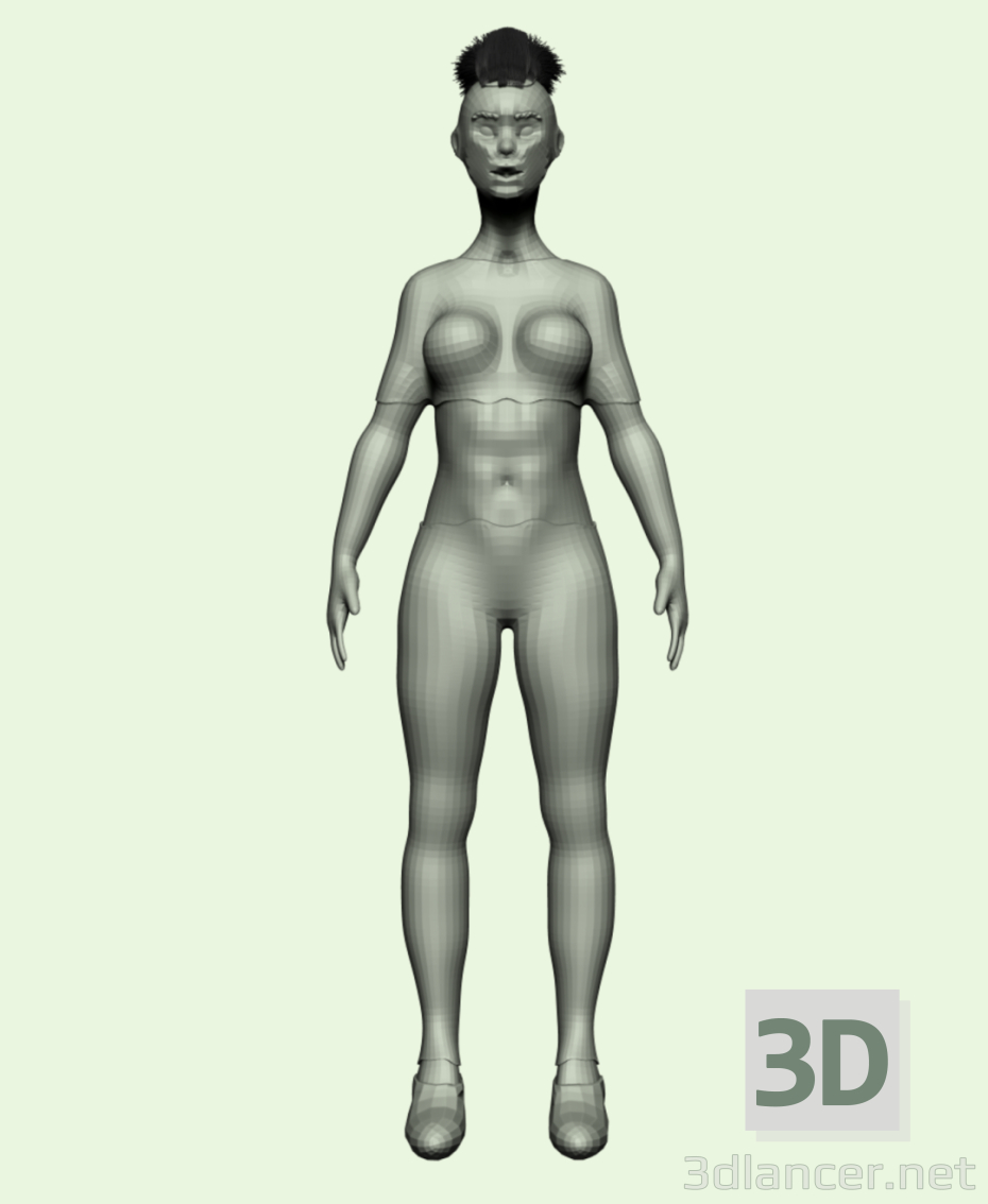modèle 3D Fille - preview