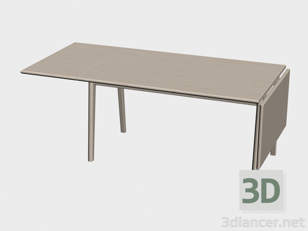 3 डी मॉडल डाइनिंग टेबल (ch006, एक किनारे उठाया है) - पूर्वावलोकन