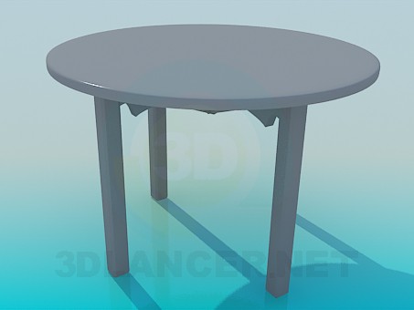 3d модель Круглый обеденый столик – превью