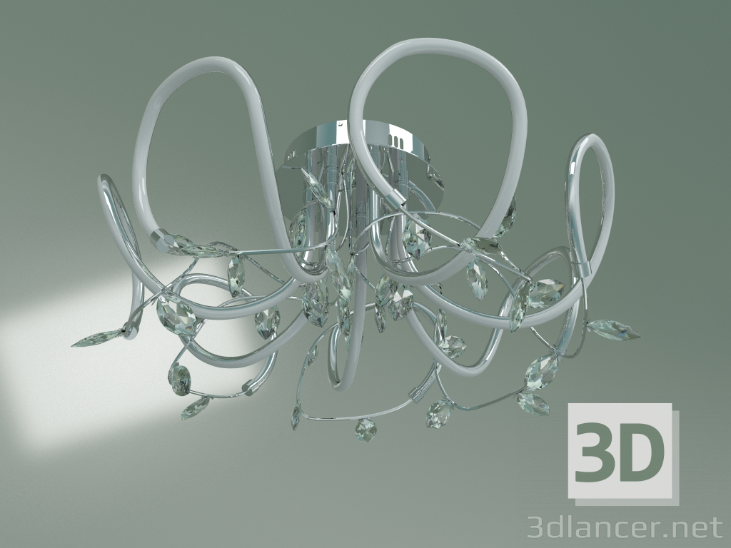 3D Modell Decken-LED-Kronleuchter Irvine 90106-7 (Chrom) - Vorschau