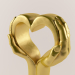 3D Altın Hand_heart-42 modeli satın - render