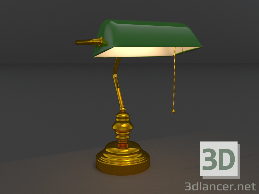 3D Modell Banker Tischleuchte - Vorschau