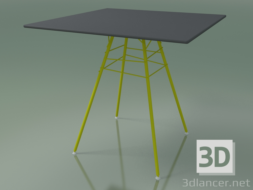 3D Modell Außentisch mit quadratischer Arbeitsplatte 1815 (H 74 - 79 x 79 cm, HPL, V37) - Vorschau