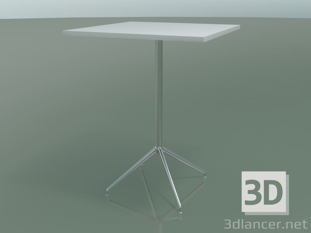 3D Modell Quadratischer Tisch 5715, 5732 (H 104,5 - 79 x 79 cm, Weiß, LU1) - Vorschau