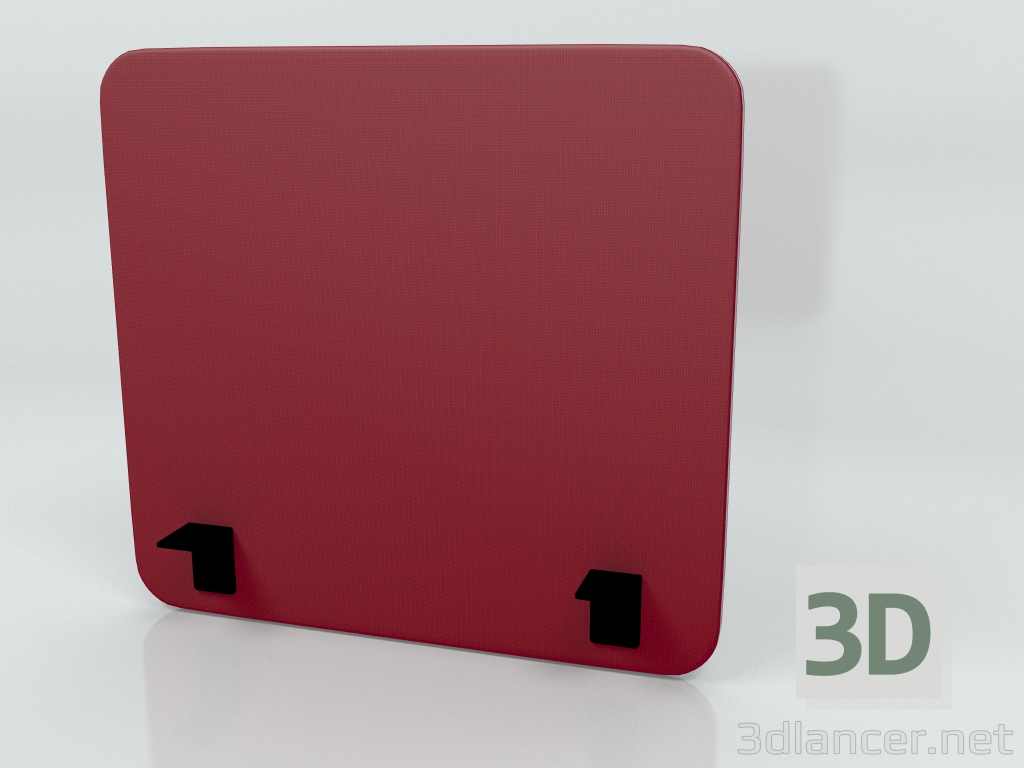 modello 3D Schermo acustico Scrivania Single Side Twin ZUT70 (700x650) - anteprima