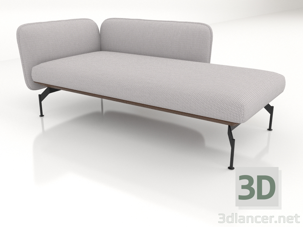3d model Chaise longue with armrest 110 on the right (leather upholstery on the outside) - preview