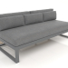 3D Modell Modulares Sofa, Abschnitt 4 (Anthrazit) - Vorschau