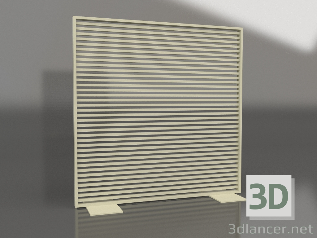3D Modell Aluminiumtrennwand 150x150 (Gold) - Vorschau
