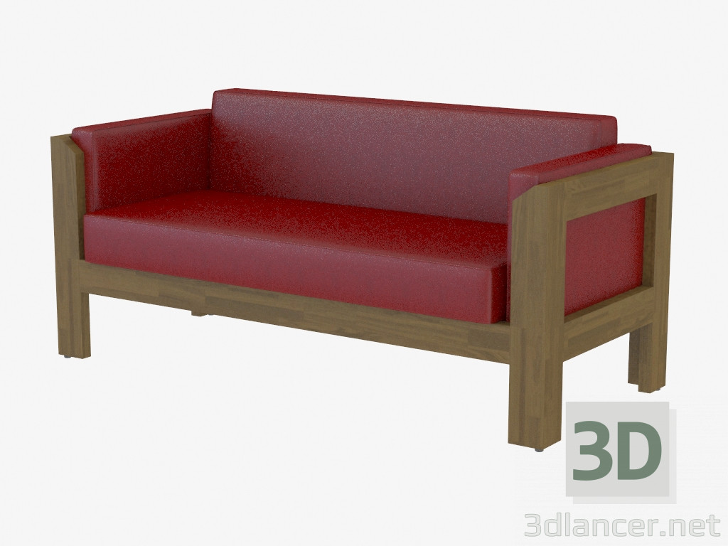 modello 3D Sofà moderno in cuoio Niyan 2 - anteprima