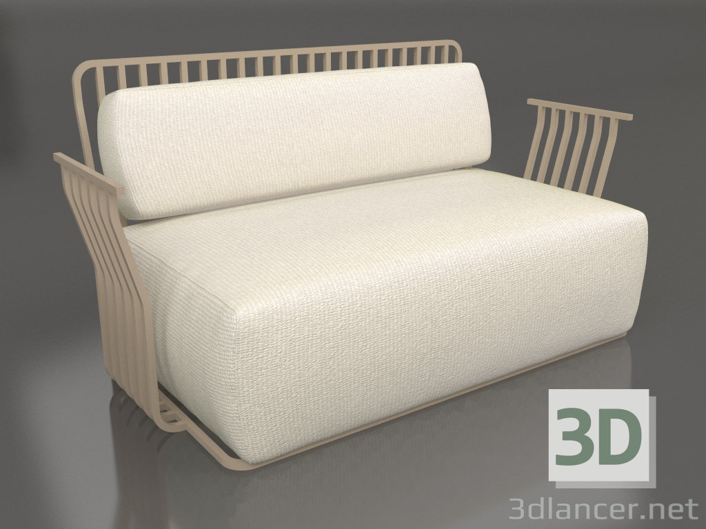 3D Modell 2-Sitzer-Sofa (Sand) - Vorschau