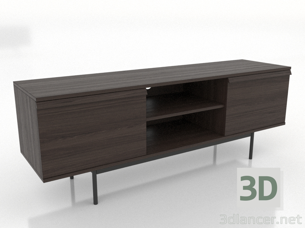 3d model OPEN 2 cabinet 1500 mm (ash walnut) - preview 3d model OPEN 2 cabinet 1500 mm (ash walnut) - preview